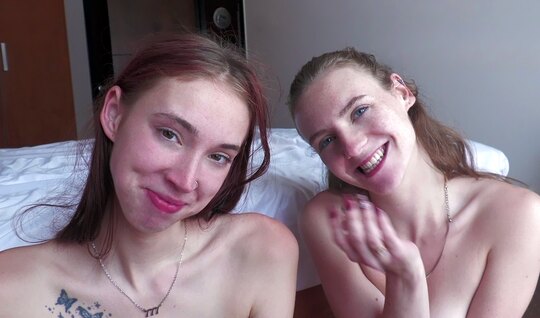 The girl received double penetration at the casting...